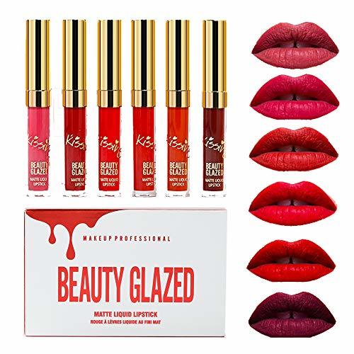 Beauty Beauty Glazed Lápiz labial líquido mate Set 6 colores Niebla Lápices labiales