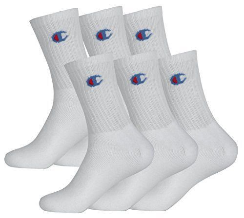 Champion LEGACY CREW SOCKS X6 Calcetines de Deporte, Blanco, 39-42