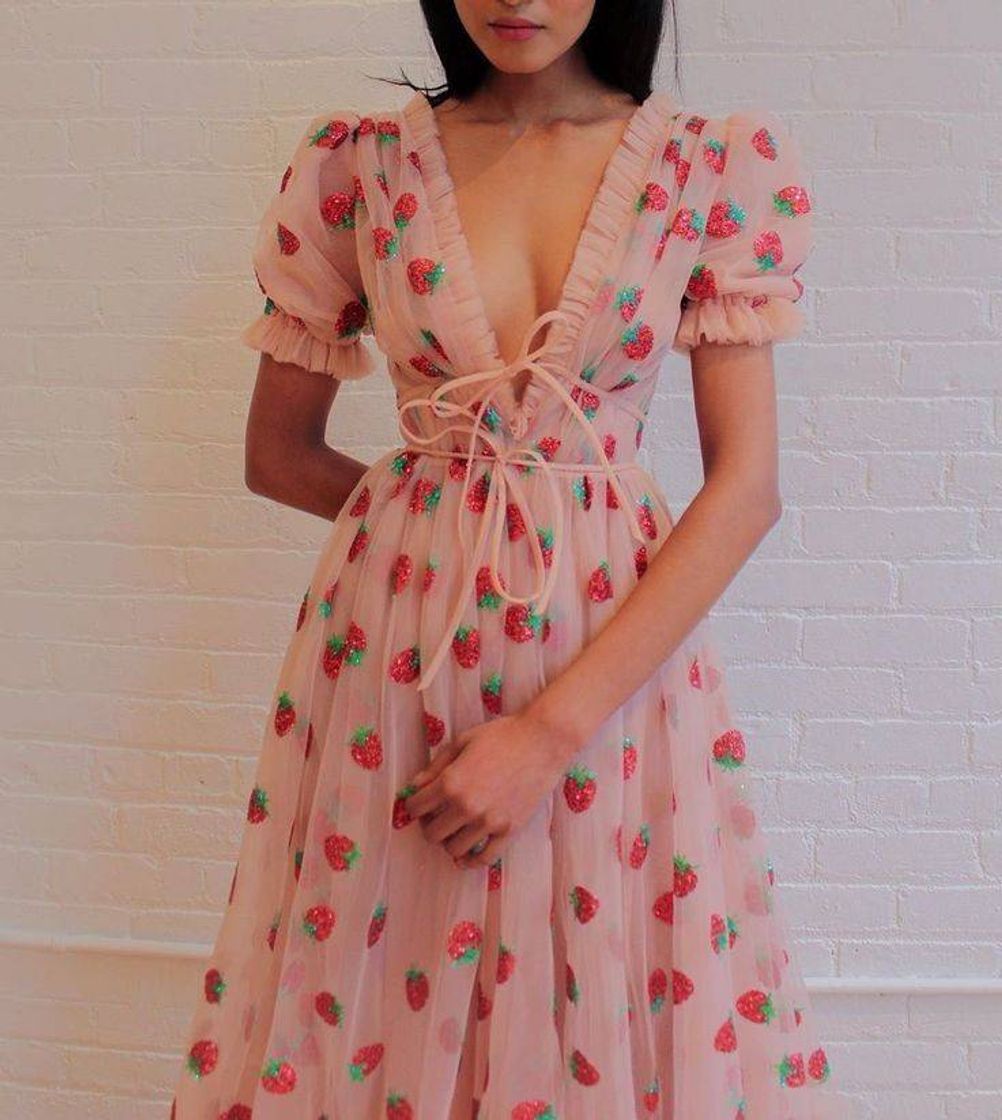 Moda vestido de morangos 🍓