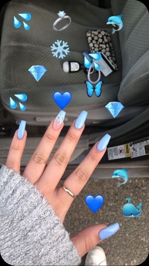 Social Blue Nails