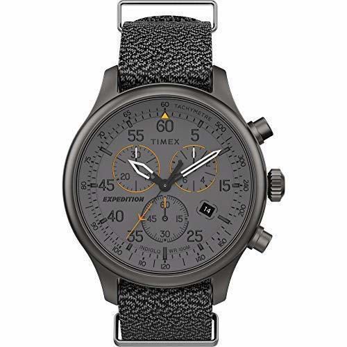 Timex TW2T72900 Men's Expedition Field Chronograph Grey Fabric Band Grey Dial Watch