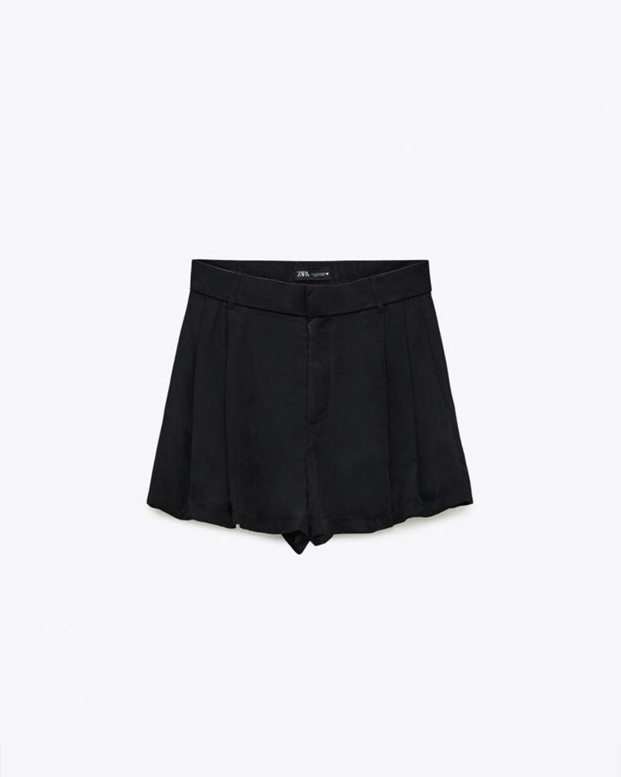 Social Bermudas acetinadas preta
