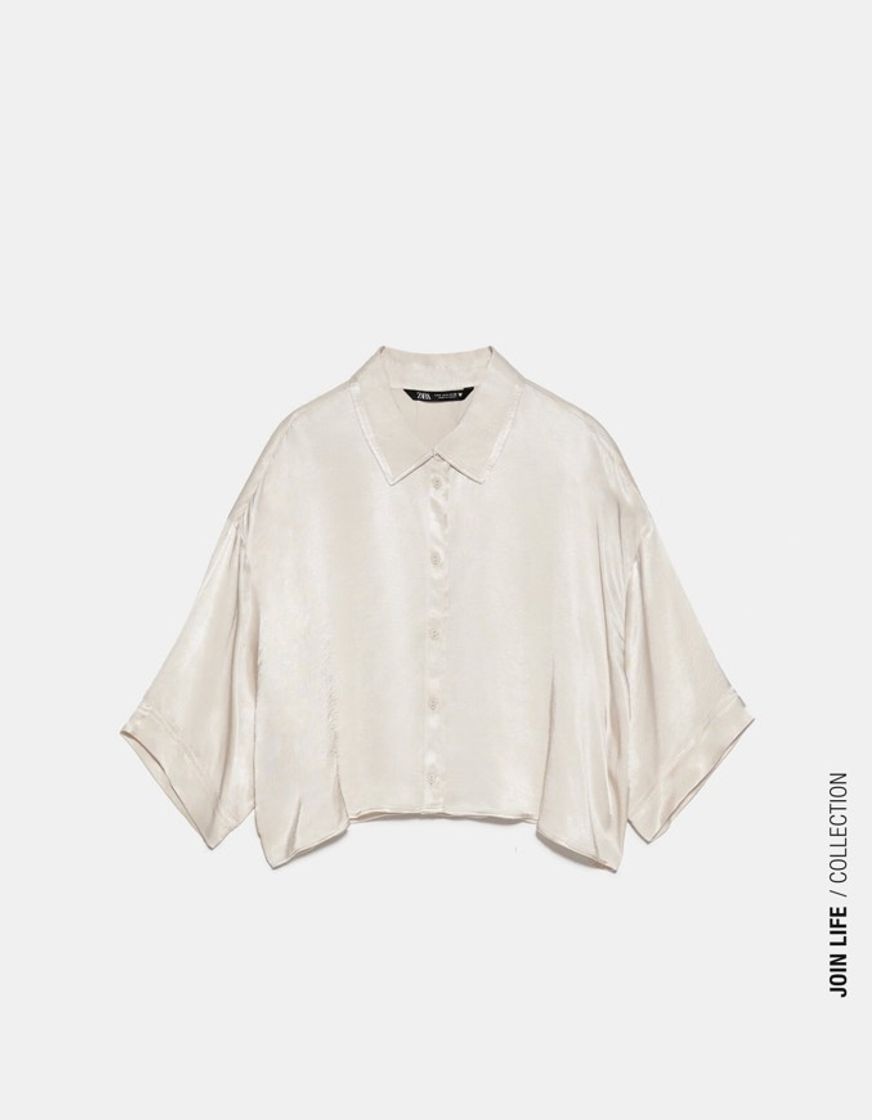Social Camisa fluida acetinada