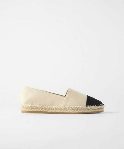 Espadrilles with contrast toe