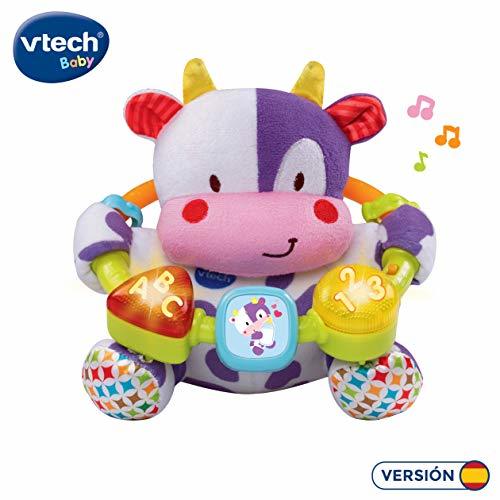 Social VTech- Vaca muusical Peluche Interactivo de Bebe con Suaves, Multicolor, única