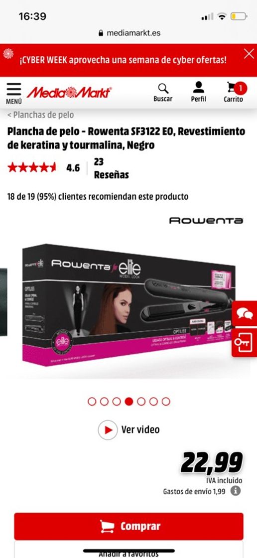 Productos Plancha de pelo - Rowenta SF3122 EO