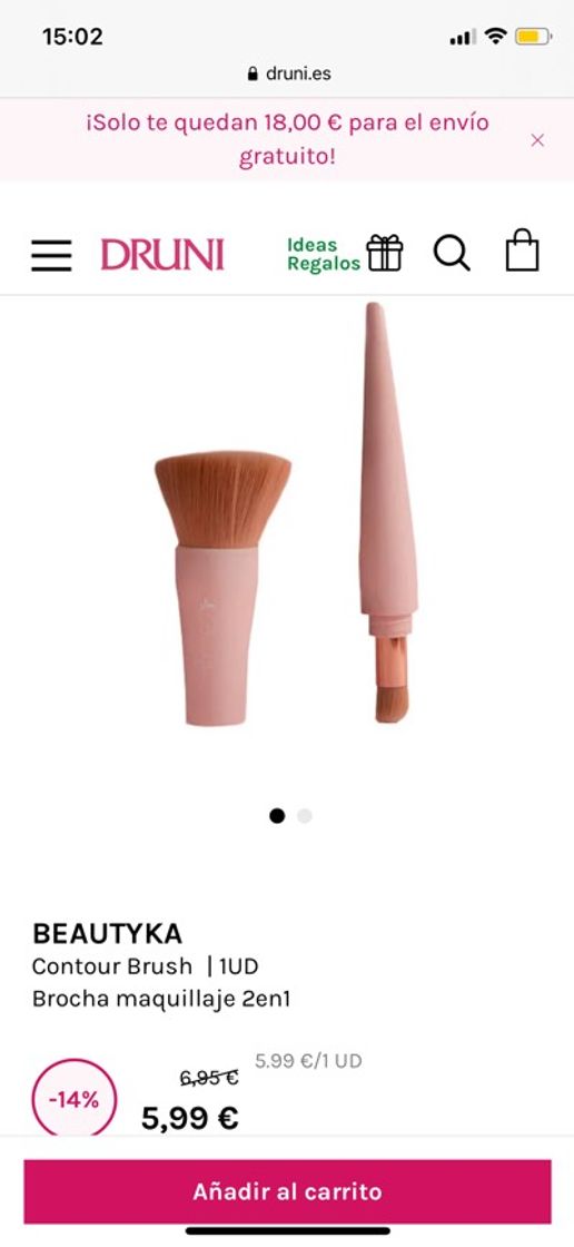 Product Contour Brush BEAUTYKA Brocha maquillaje 2en1 precio