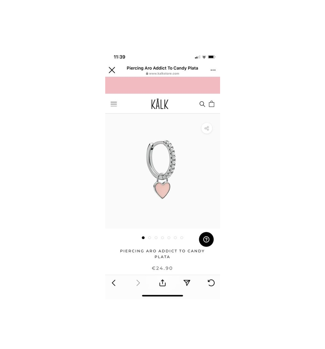 Social Pendiente corazón plata rosa