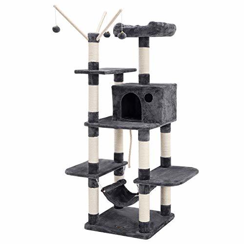 Social Árbol para Gatos Rascador con nidos Hamaca Plataformas Bolas de Juego