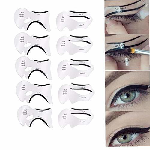 Producto BYFRI Delineador de Ojos 10pcs de la Plantilla Modelo Kit para Cejas