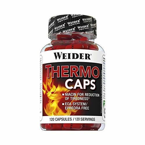 Weider Thermo Caps- 120 Capsulas. Disminuye el apetito. Potente fórmula termogénica con