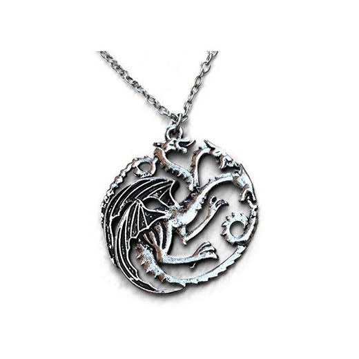 GOT Triple Dragon Pendant Necklace TV Inspired Game Of Thrones House Targaryn