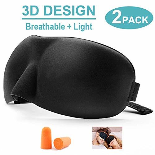 Belleza AUNEK Sleeping Mask para Los Ojos, 3D Night Blindfold Seda Suave Eye