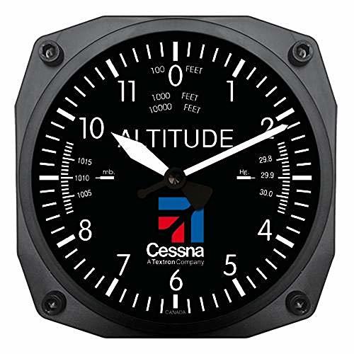 Place Trintec Cessna Altimeter Clock 6.5 Square with Logo by Trintec