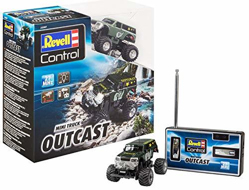 Lugares Revell-Mini RC Truck Outcast Juguetes a Control Remoto, Multicolor, Länge: ca. 8