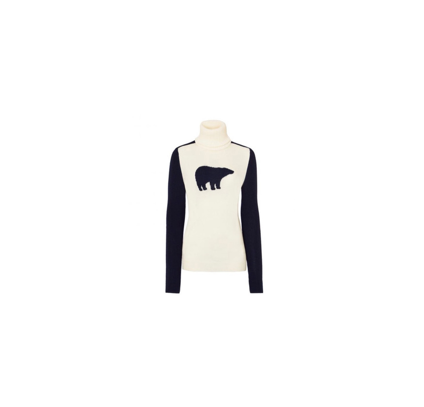 Product WOMEN’S MERINO WOOL BEAR SWEATER SNOW WHITE