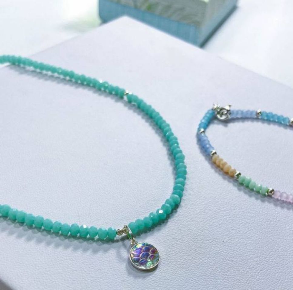 Social Colar choker de sereia 