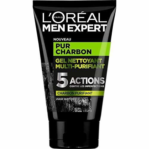 Belleza L'Oréal Men Expert Pur Carbón Gel Limpiador Multi-Purifiant Visage para Hombre