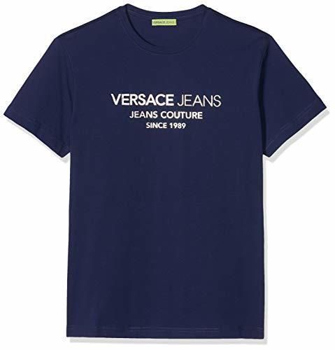Versace Jeans Couture Man T-Shirt Camiseta de Tirantes, Azul