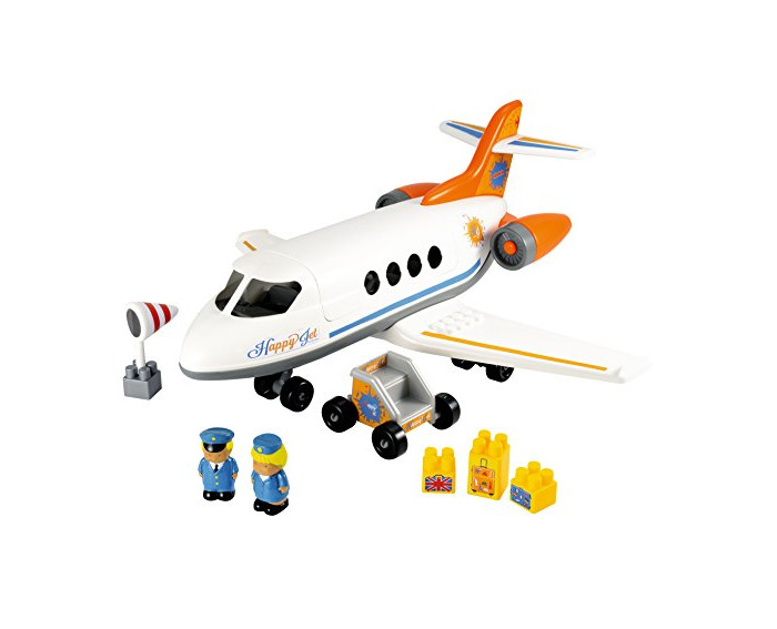 Social Jouets Ecoiffier- Avión Happy Jet con Dos Figuras