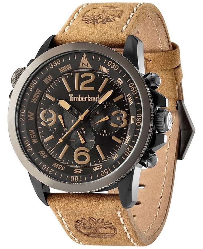 Moda Timberland Reloj Cronógrafo para Hombre de Cuarzo con Correa en Cuero TBL14816JLB.02