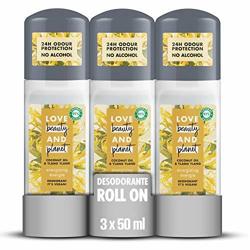 Product Love Beauty and Planet Desodorante Roll-on Love, Aceite de Coco e Ylang