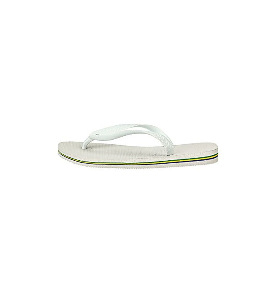 Moda Havaianas Brasil, Chanclas Unisex Adulto, Blanco