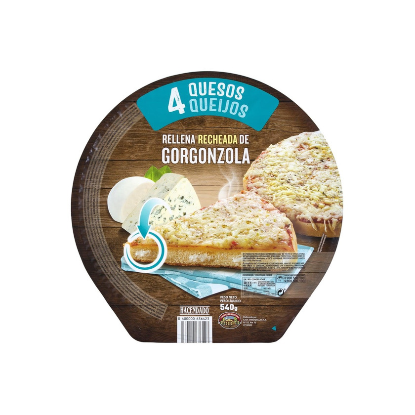 Product Pizza 4 quesos rellena de gorgonzola 