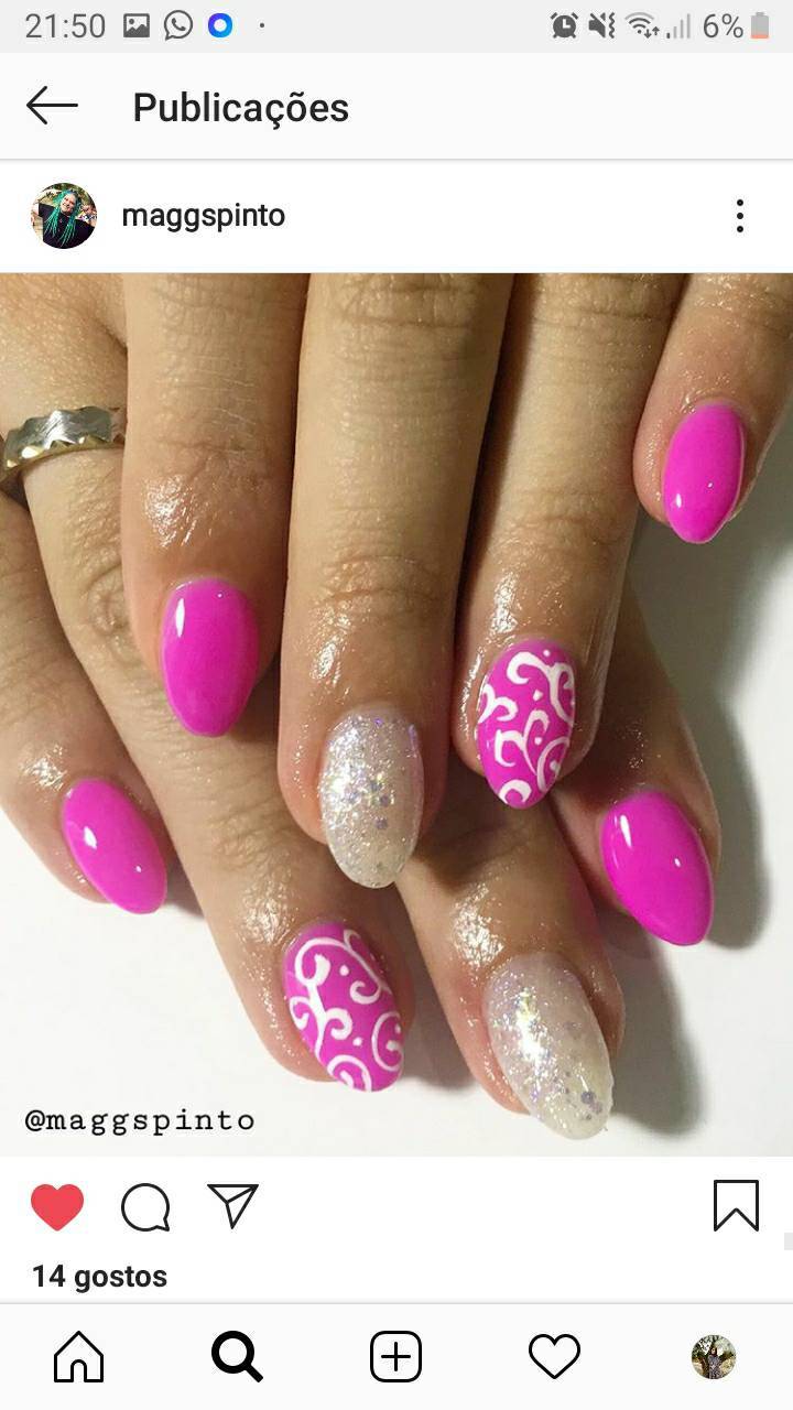 Moda Bright Pink Nails