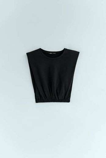 T-SHIRT WITH SHOULDER PADS TRF