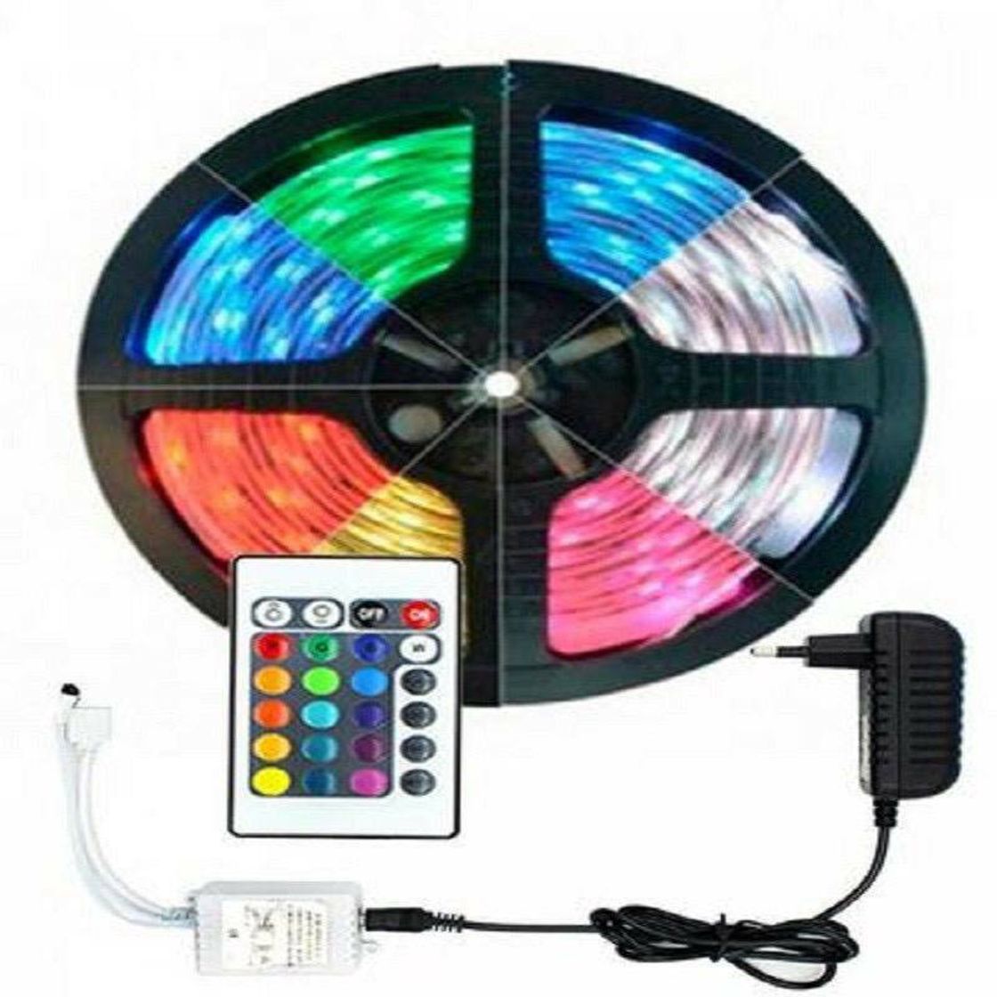 Fashion Fita Led Colorida Sanca 5050 Rgb 5m 16 Cores Controle + Font