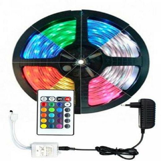 Fita Led Colorida Sanca 5050 Rgb 5m 16 Cores Controle + Font