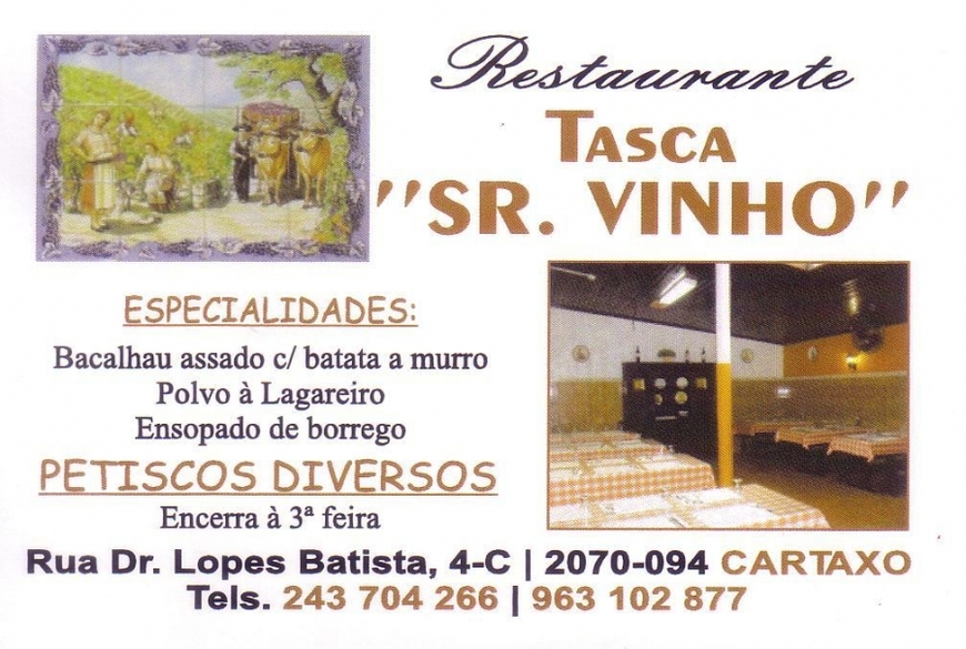 Restaurantes Restaurante Tasca Sr. Vinho