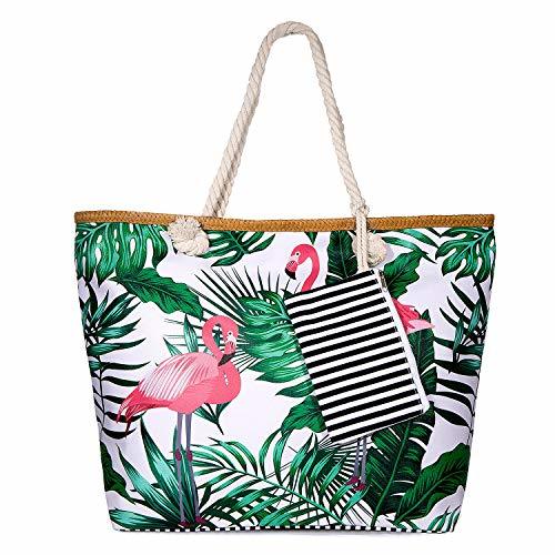 Product SenPuSi Beach Bag Summer Canvas Shoulder Bag Holiday Travel Large Shoulder Bag