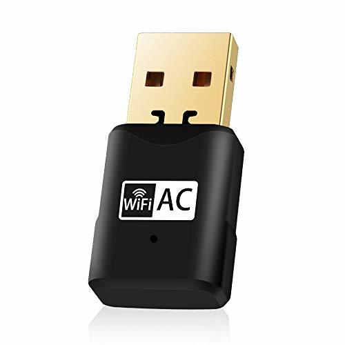 Electrónica Aigital Adaptador WiFi USB, 600Mbps Driver Free Receptor WiFi Dongle Inalámbrico con