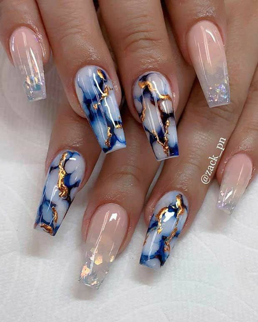 Moda Unhas marmorizadas