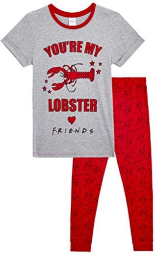 FRIENDS Pijama Mujer You Are My Lobster, Conjunto de 2 Piezas Camiseta