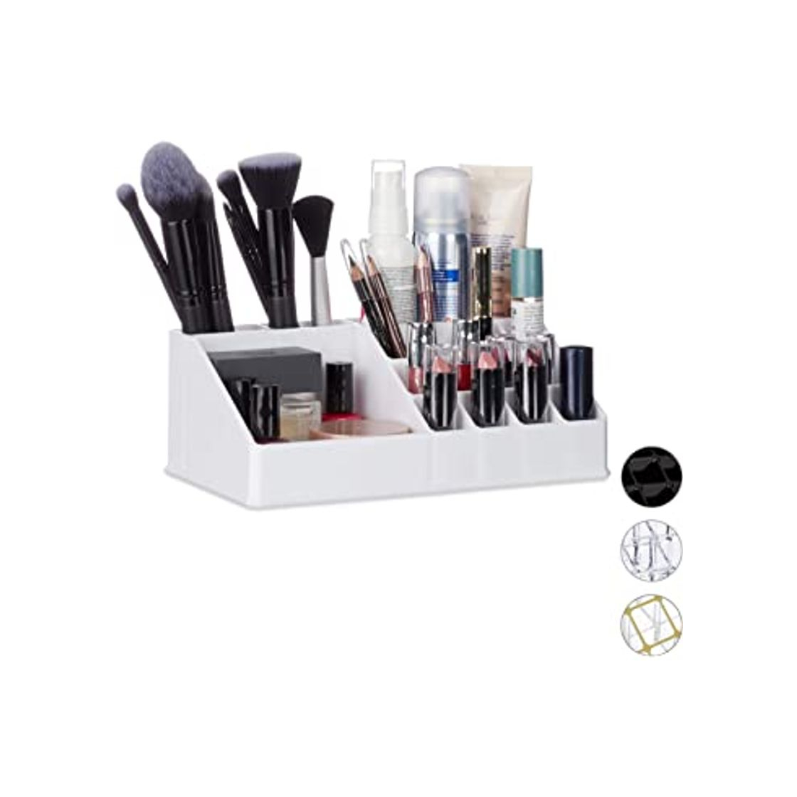 Product Nikita by Niki ® Organizador de maquillaje de mármol blanco y oro