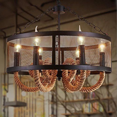 DKZ Iluminación Interior Lámparas de araña Vintage industrial colgante de luz de