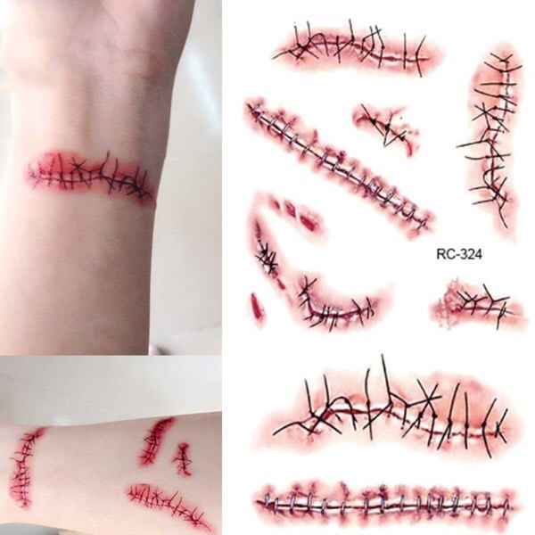 Social Pegatinas heridas Halloween