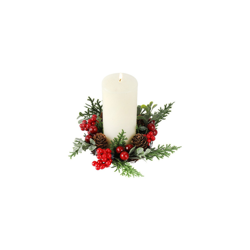 Social Anillo para vela Berry Navidad 