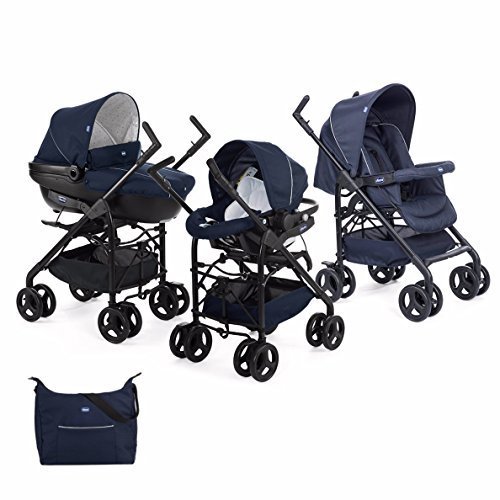 Social Chicco Trío Sprint - Cochecito de Paseo 3 en 1 con Capazo,