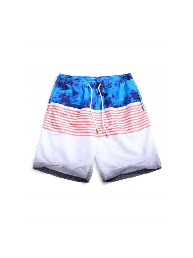 Producto Zaful -Short de playa con rayas