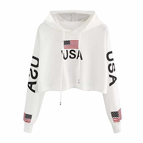 Moda Sudaderas Cortas Adolescentes Chicas - Invierno Mujer Manga Larga Sudaderas con Capucha,