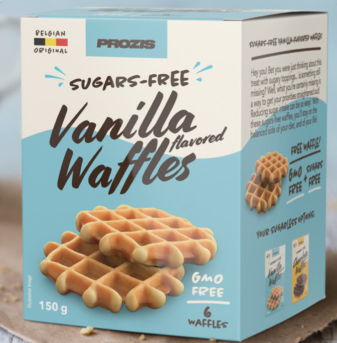 Producto Waffles com Sabor a Baunilha sem Açúcares 25 g