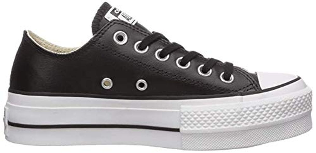 Moda Converse Chuck Taylor CTAS Lift Ox Canvas, Zapatillas para Mujer, Blanco