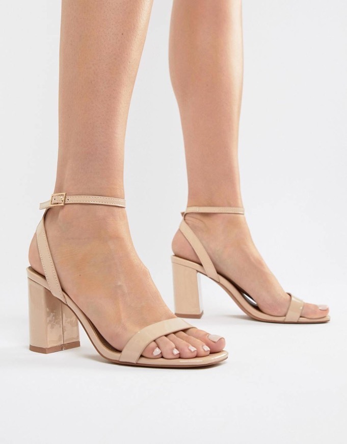 Social ASOS DESIGN Hong Kong Barely There Block Heeled Sandals
