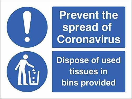 Evita la propagación de coronavirus Desecha los tejidos usados en los contenedores