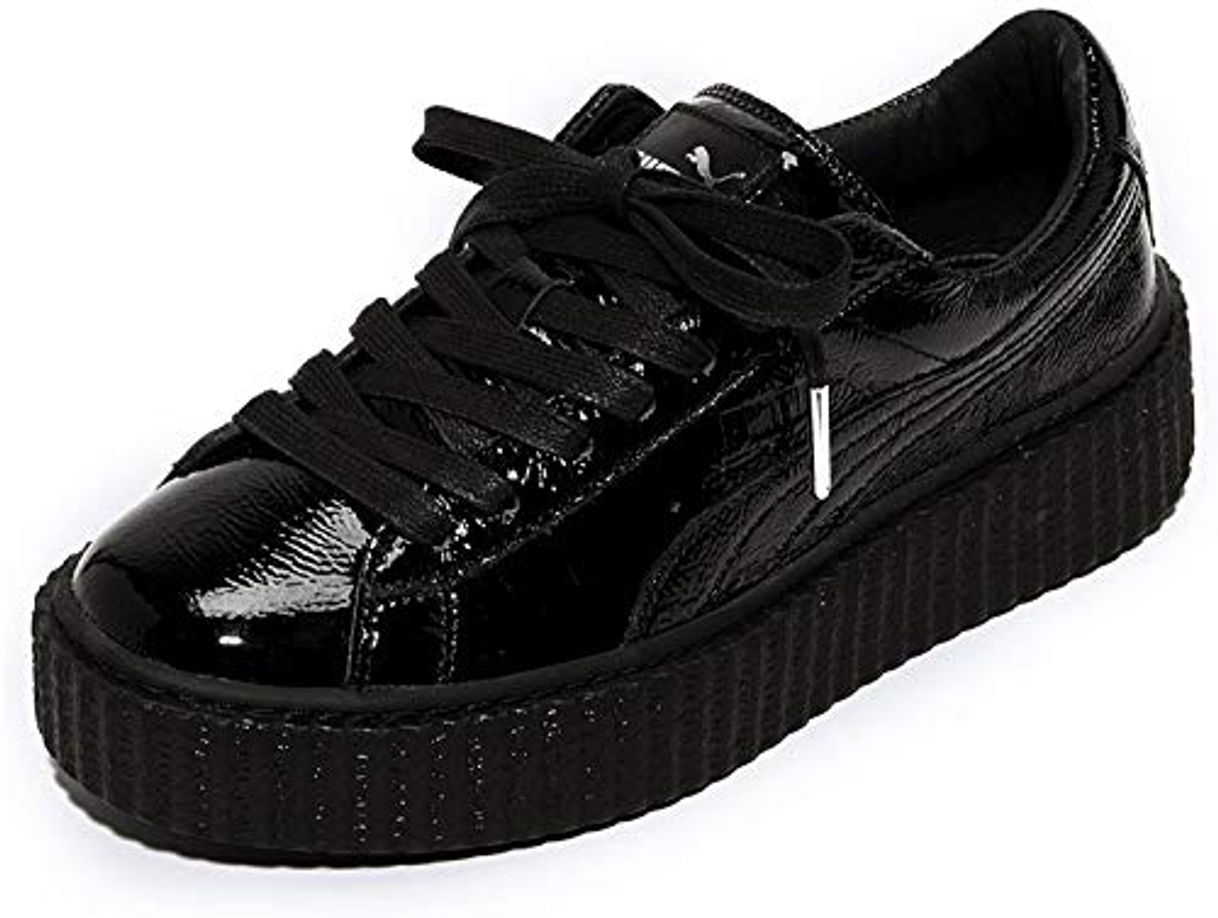 Social PUMA CREEPER FENTY BY RIHANNA WHITE & BLACK WRINKLED LEATHER