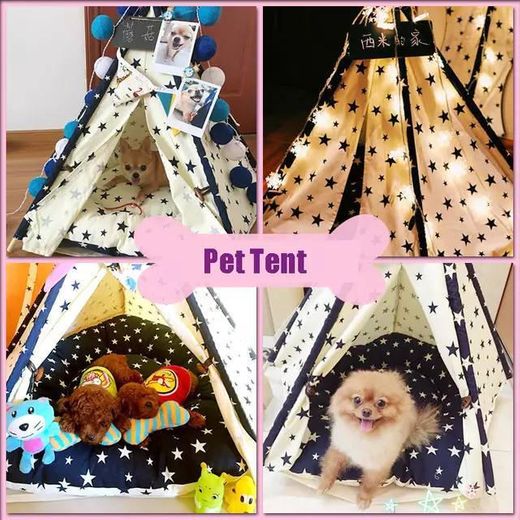 Pet Casa de cão Bonito Padrão de Estrela Tenda tenda tenda d